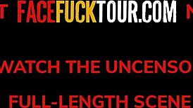 big tits colombian thot deepthroats and gets facefucked by gringo's monster cock