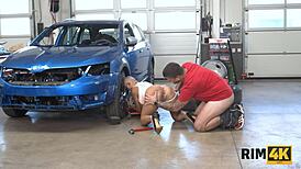 i luv rimming this milf's shaved asshole in heels she's so hot wait her tongue!!