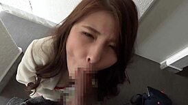 japanese milf with huge natural tits gets outdoor sex massage