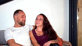 she takes two big loads in pussy and tits while moaning for anal from beautiful curvy latina housewife