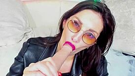 Hot Milf In Glasses Gives Sexy Blowjob Masturbation Toys Solo