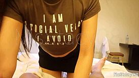 petite asian teen rides cock moaning at home scandal