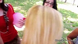 lesbian bachelorette party turns orgy with one big cock pov cfnm blowbang 😜👯‍♀️🍆