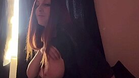 Italian milf's long hair big juicy tits bounce slow motion tease