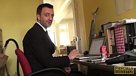 inked sub kimmie foxx bound and anal pounded by pascal