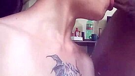 Naughty latina wife bitch deepthroats cock drooling before cum-soaked domination kiss