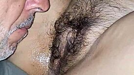 Mature teresa jerks cock licks hairy pussy then foot cumshot fetish