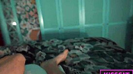 Step mom sneaks into step son's vacation bed for rough pounding 