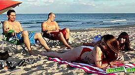 Teens Bent Over for Dirty Group Doggy Cock Rail