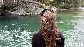 I spot this petite Argentinian hottie hiking then fuck her face full of cum in mountains