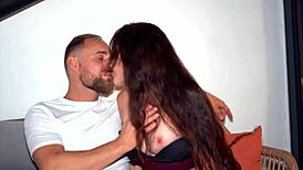 she takes two big loads in pussy and tits while moaning for anal from beautiful curvy latina housewife