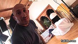 kinky nude babe stretches her ass wide for hardcore dildo anal fucking