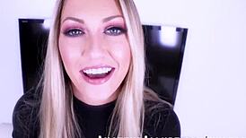 hot blonde adira allure deepthroats big cock closeup then gets pumped hard 💦😈