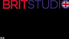 Brit teen's oily lingerie handjob leads to cum party