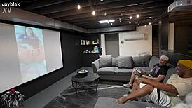 roomie spreads for bbc double penetration and creampie