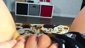 i watch porn and rub my juicy pussy through pajamas till i cum pov