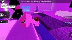 good girl grinds intense assjob on random roblox dude's cock