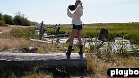 hey gorgeous alexandra belle's perfect milf body pose strips hot for playboy