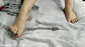 Peter Stone films slut wife Aimeeparadise's sexy legs barefoot close-up foot fetish ride