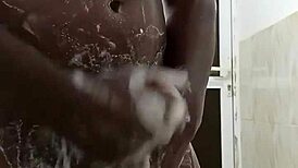 i jerk my huge cock in the shower