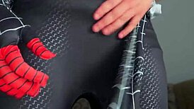 miles morales cosplay jerks huge cock spunking loads everywhere