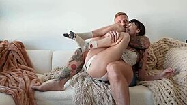 Roommate Lana Small Deepthroats Cock Instead of TV Rough Gagging Choking