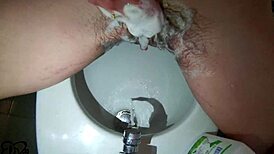 Kinky housewife group party flashes gaping ass anal toys buttplug spanking bondage shower hairy pussy cumshot chained goth