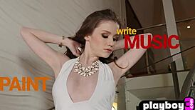 did sexy emily bloom reveal her shaved pussy after teasing poses?