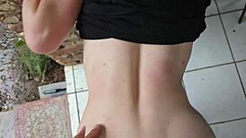 omg thunder storm pounding this hot 18 year old blonde neighbor girl next door doggystyle creampie outdoors 😍🌩️