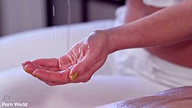 Naughty MasseuRs Lure Nata Ocean into OILED FFM Threesome GP3094