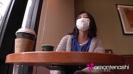 hey mayumi flashes her wet hairy pussy everywhere as exhibitionist