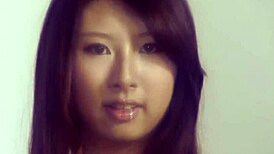 A hairy asian slut's slim body teases for deep doggystyle creampie pounding!