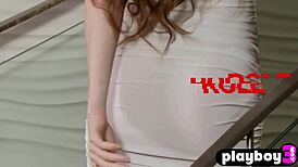 did sexy emily bloom reveal her shaved pussy after teasing poses?