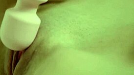 I moan loud playing vibrator on my shaved pussy like crazy Nikki Fox