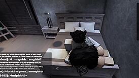 seductive roblox office girl with big ass lures for late night fucking