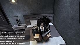 seductive roblox office girl with big ass lures for late night fucking