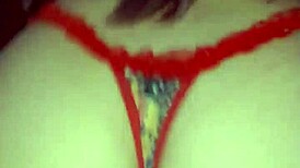 my stepsister slips into that new lingerie and teases her huge tits