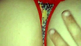 my stepsister slips into that new lingerie and teases her huge tits