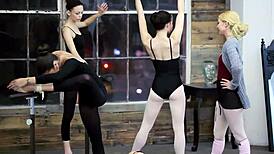 Sporty lesbians finger hairy pussies feet fetish fun!!