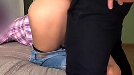 Fucked Foot Fetish Milf Slut in Jeans with Sexy Socks and Dirty Tease