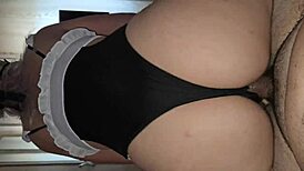 Stepson Cums in Stepmom's Mouth Before Halloween