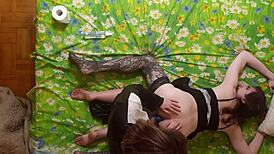 Russian Mistress Strapons Sissy Nun in Homemade Domination