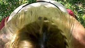 chubby blonde goddess sloppy deepthroats bbc morning facial cum swallow breakfast