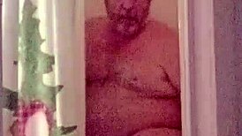 Shower play after vacuum cock fun with cleaning lady