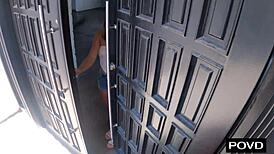 blonde lila love rides handyman cock doggystyle to creampie