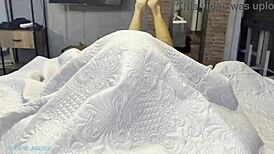 brazilian latina slut rides wet pussy on hard cock cowgirl style clit throbbing close-up orgasm