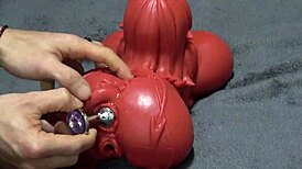 Xattlalust eats cum from juicy doll's mouth after monster cock doggystyle