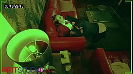 Voyeur student spies teacher fucking in panties and pantyhose during party