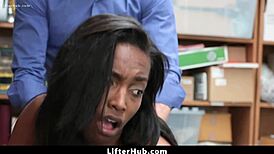 Shoplifting Teen 18+ Bends For Lp Officer'S Rough Punish Ride In Garage