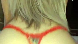 my stepsister slips into that new lingerie and teases her huge tits